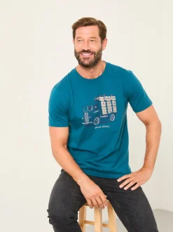 FatFace Blue Guinness Lorry Graphic T-Shirt