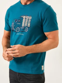 FatFace Blue Guinness Lorry Graphic T-Shirt