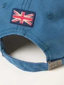 FatFace Blue Herringbone Baseball Cap