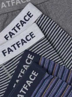 FatFace Blue Seagrove Stripe Classic Boxers 3 Pack