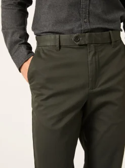 FatFace Bosbury Dark Green Tailored Fit Smart Chino Trousers