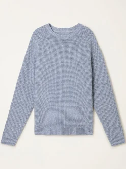 FatFace Bourton Light Blue Knitted Crew Neck Jumper