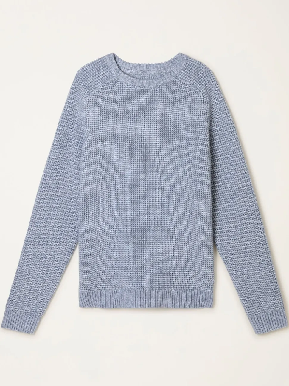 FatFace Bourton Light Blue Knitted Crew Neck Jumper