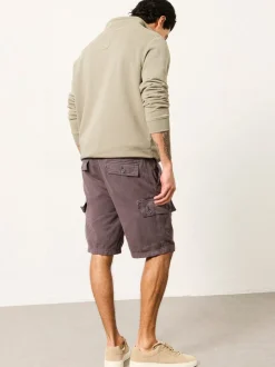 FatFace Brecon Dark Grey Garment Dye Cargo Shorts