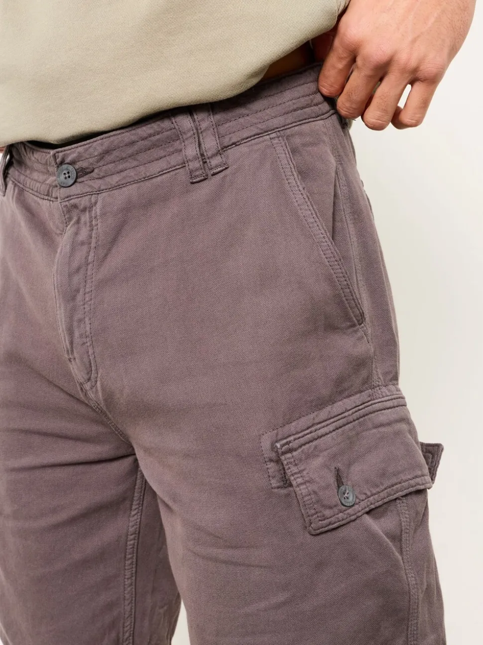 FatFace Brecon Dark Grey Garment Dye Cargo Shorts