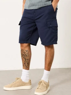 FatFace Brecon Navy Garment Dye Cargo Shorts