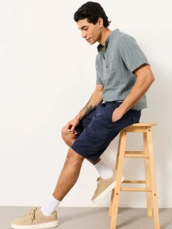 FatFace Brecon Navy Garment Dye Cargo Shorts
