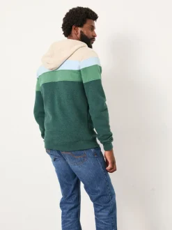 FatFace Brooke Green Cut And Sew Zip Through Hoodie