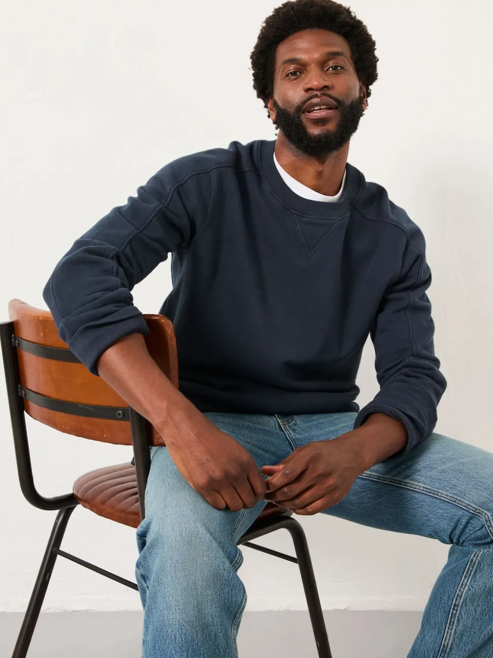 FatFace Brooke Navy Crew Sweat