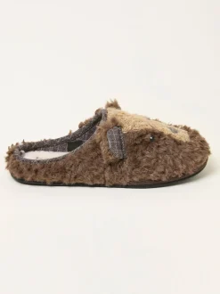 FatFace Brown Grizzles Bear Slipper