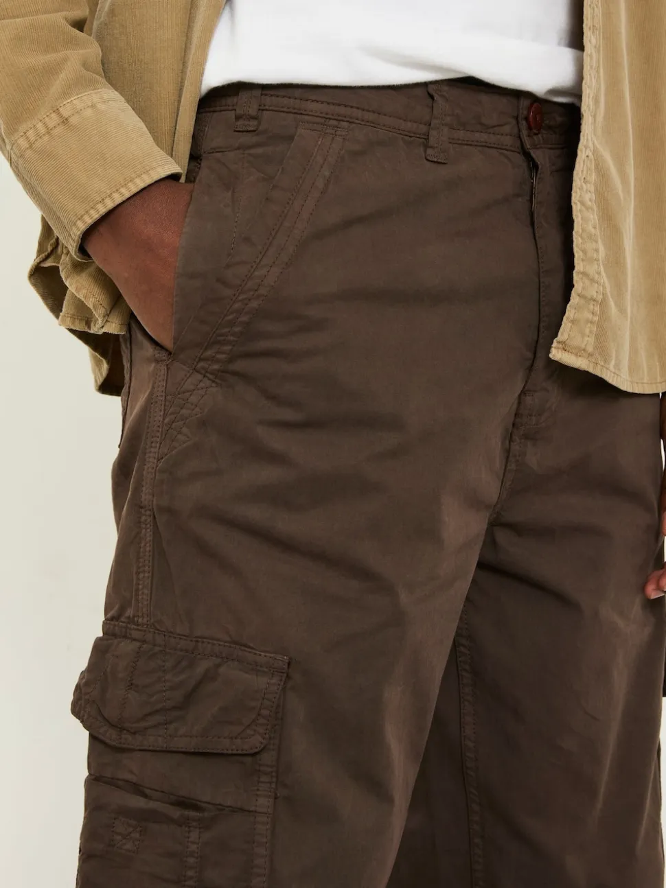 FatFace Bude Dark Brown Cargo Trousers