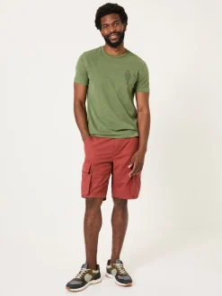 FatFace Bude Dark Red Cargo Shorts