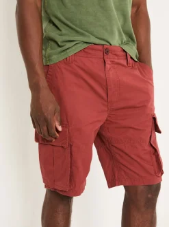 FatFace Bude Dark Red Cargo Shorts