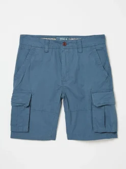 FatFace Bude Dark Teal Blue Cargo Shorts