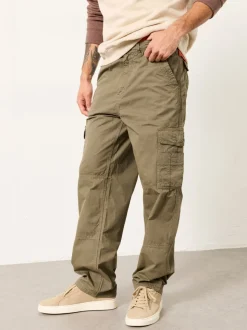 FatFace Bude Khaki Green Cargo Trousers