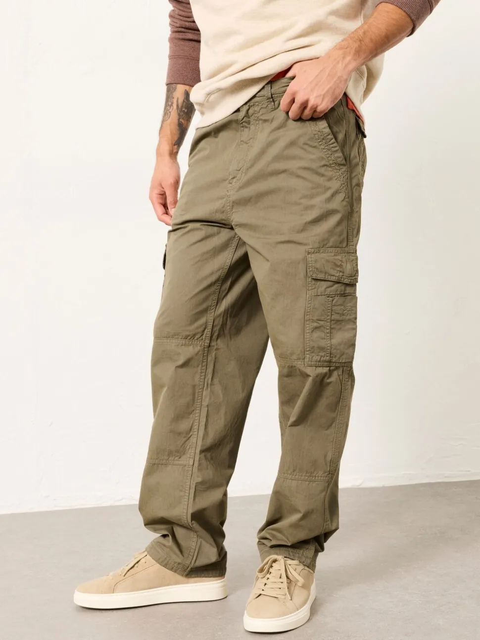 FatFace Bude Khaki Green Cargo Trousers
