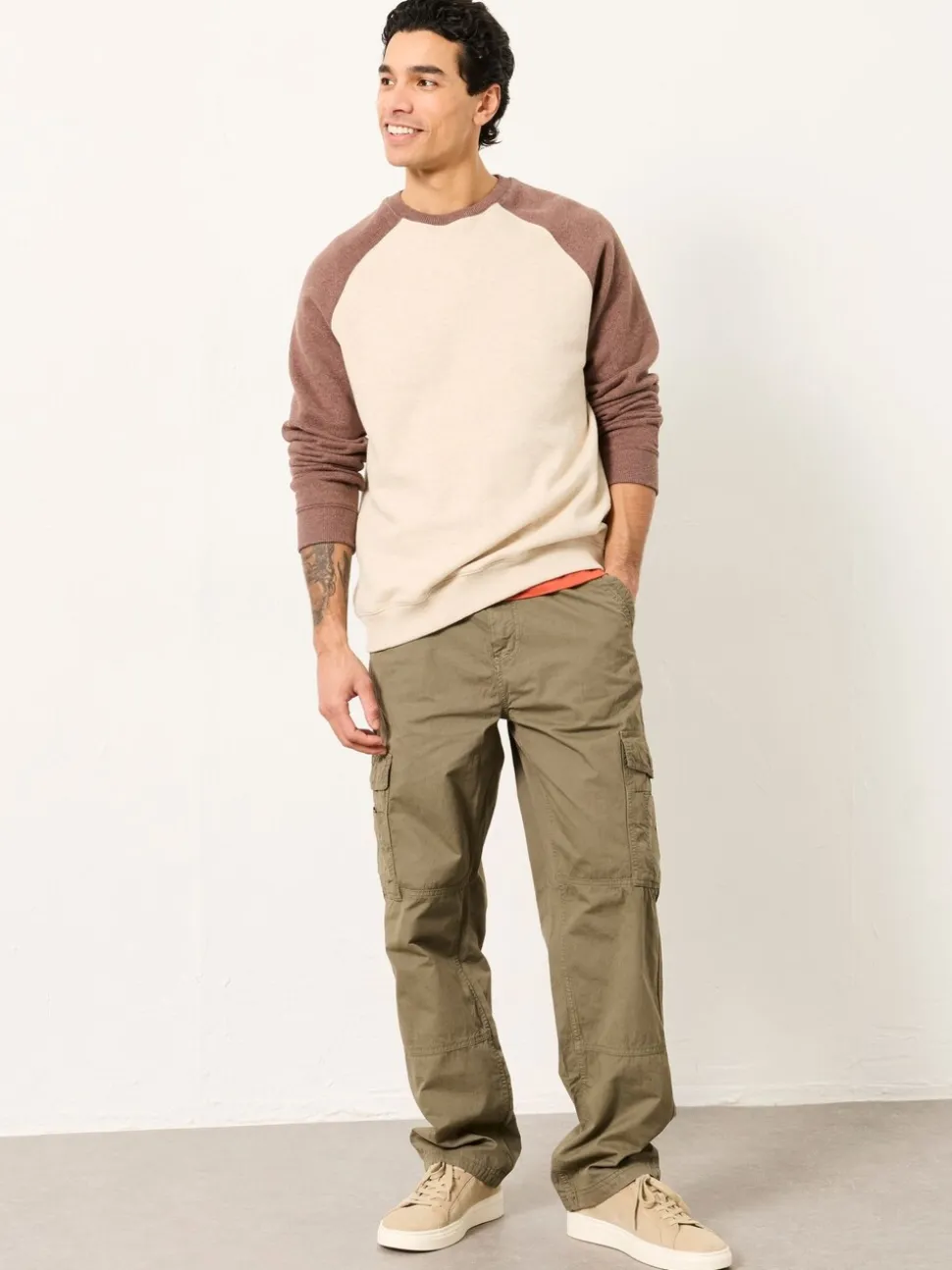 FatFace Bude Khaki Green Cargo Trousers