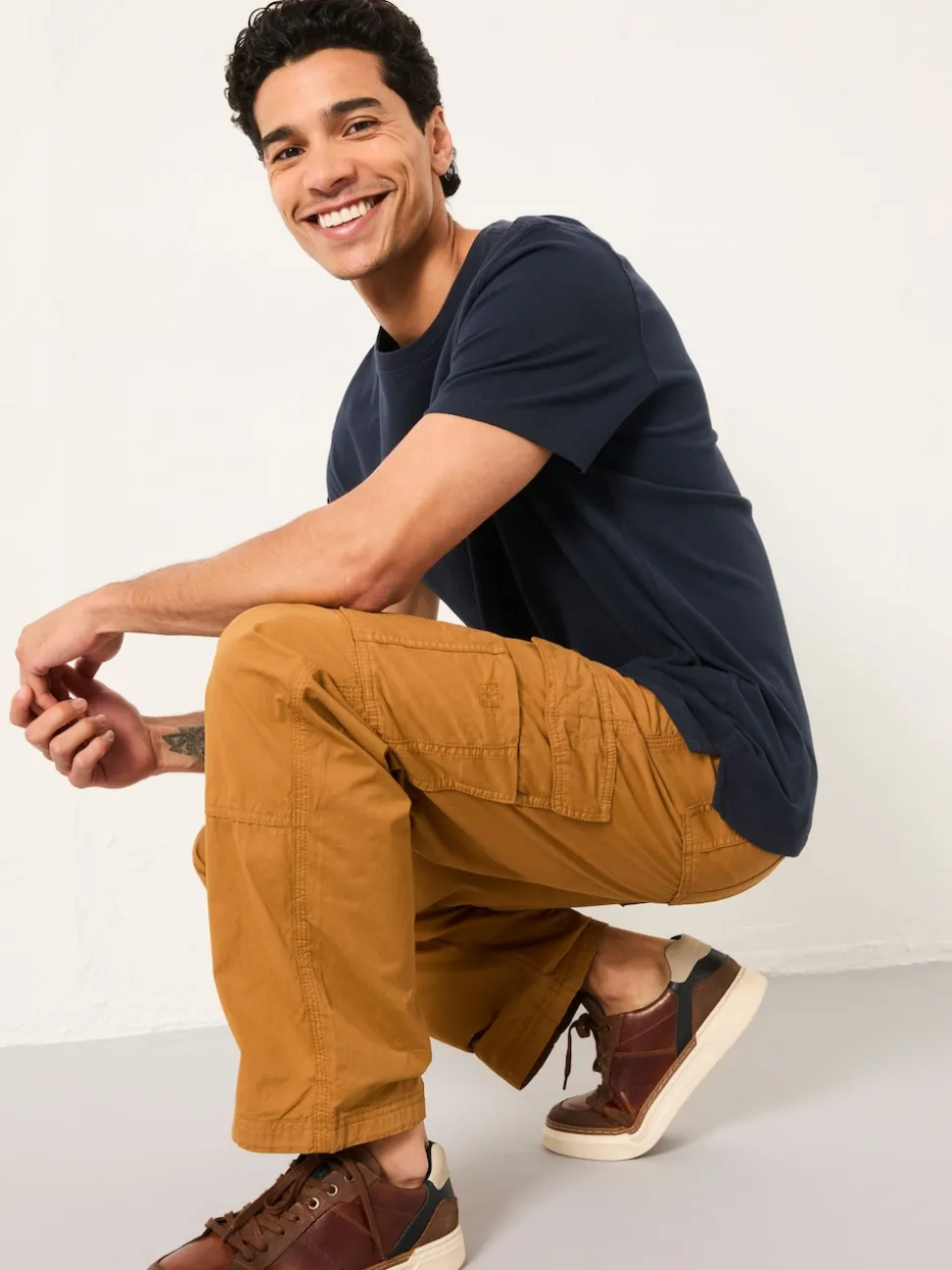 FatFace Bude Tan Brown Cargo Trousers