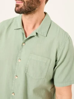 FatFace Bugle Green Linen Cotton Shirt