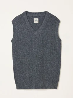 FatFace Calder Charcoal Grey V-Neck Knitted Tank