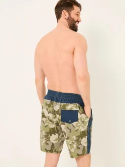 FatFace Camber Green Camo Swim Shorts