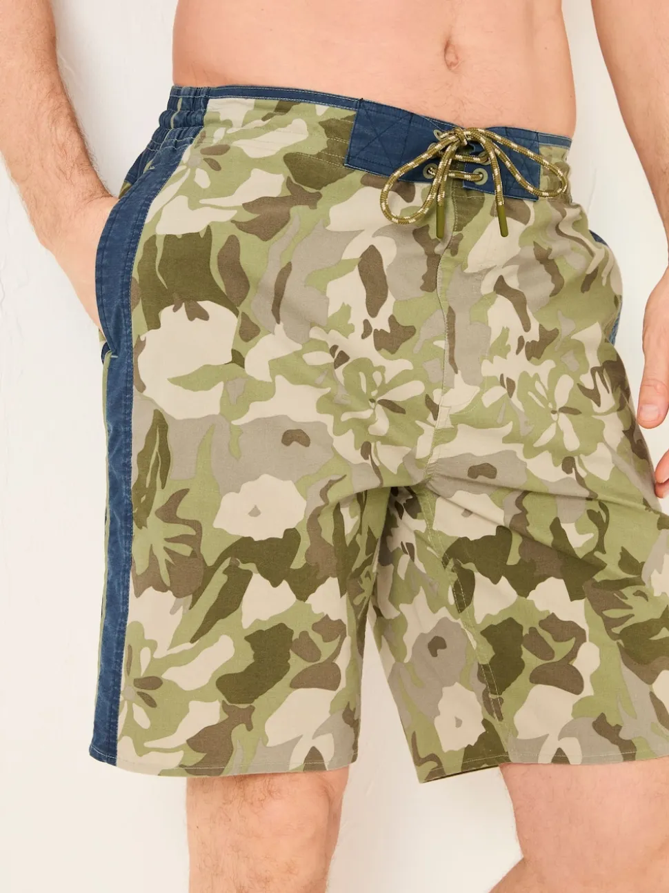 FatFace Camber Green Camo Swim Shorts