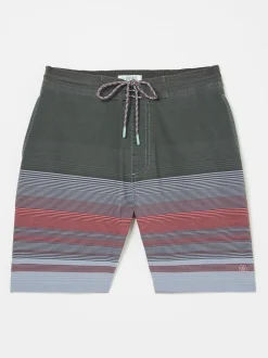 FatFace Camber Pink Blue Stripe Swim Shorts