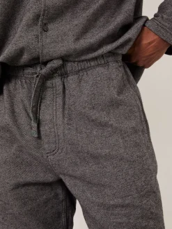 FatFace Charcoal Grey Brushed Twill Pyjama Shorts