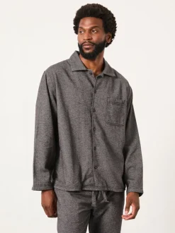 FatFace Charcoal Grey Brushed Twill Pyjama Shirt