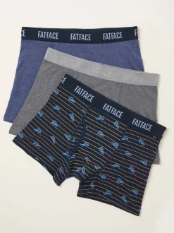 FatFace Charcoal Grey Off Roader 3 Pack Boxers