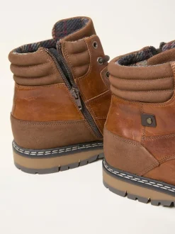 FatFace Chiltern Tan Brown Men's Leather Boot