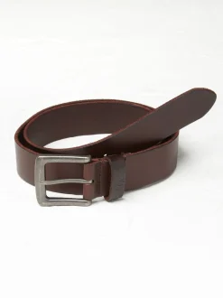 FatFace Chocolate Brown Italian Leather Belt