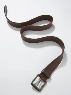 FatFace Chocolate Brown Italian Leather Belt