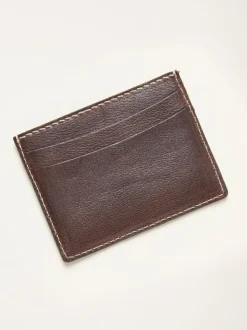 FatFace Chocolate Brown Leather Cardholder