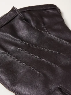 FatFace Chocolate Brown Leather Gloves