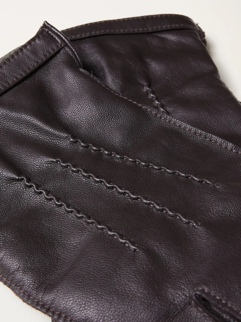 FatFace Chocolate Brown Leather Gloves