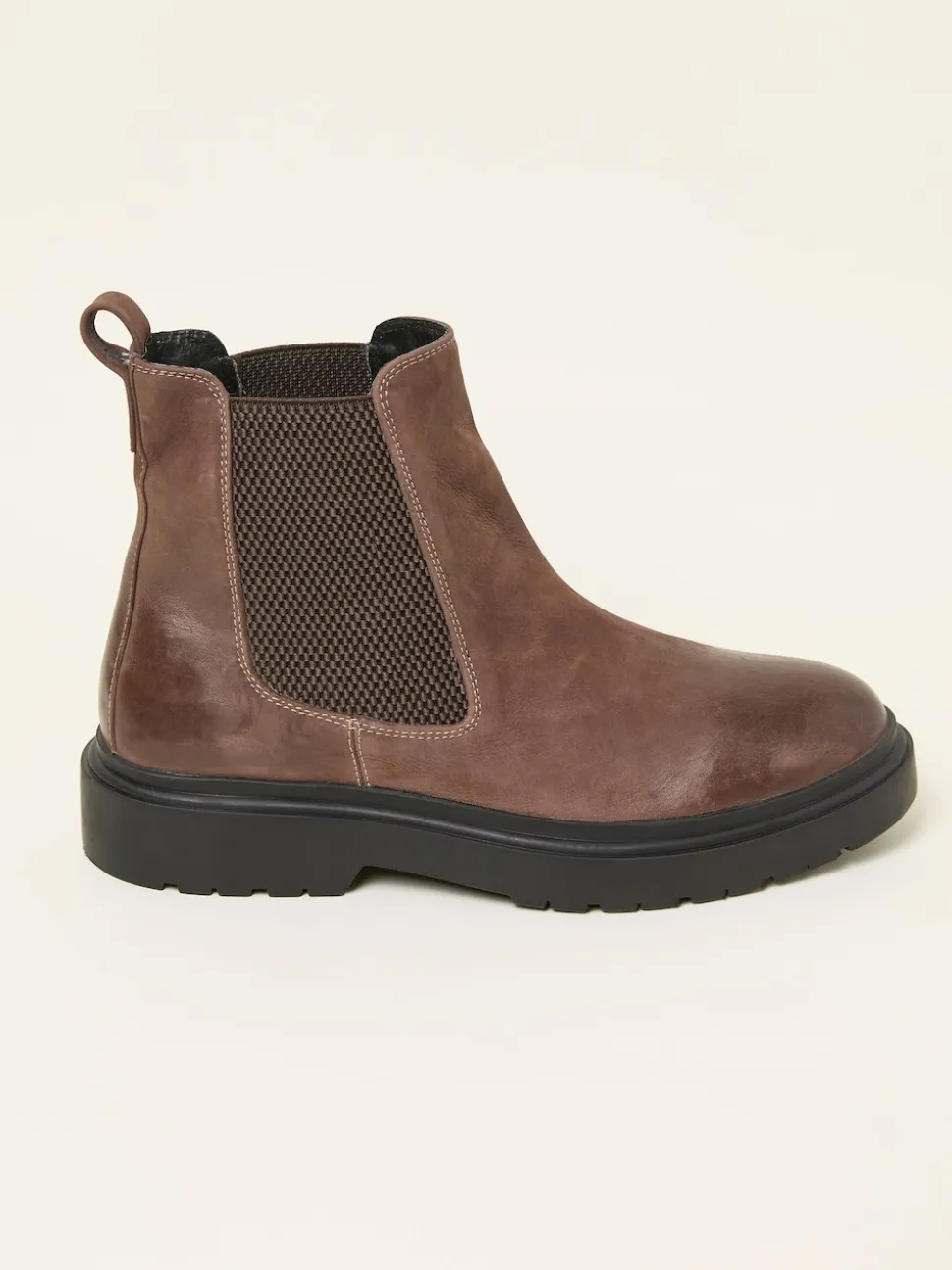 FatFace Chocolate Brown Men's Leather Chelsea Boot