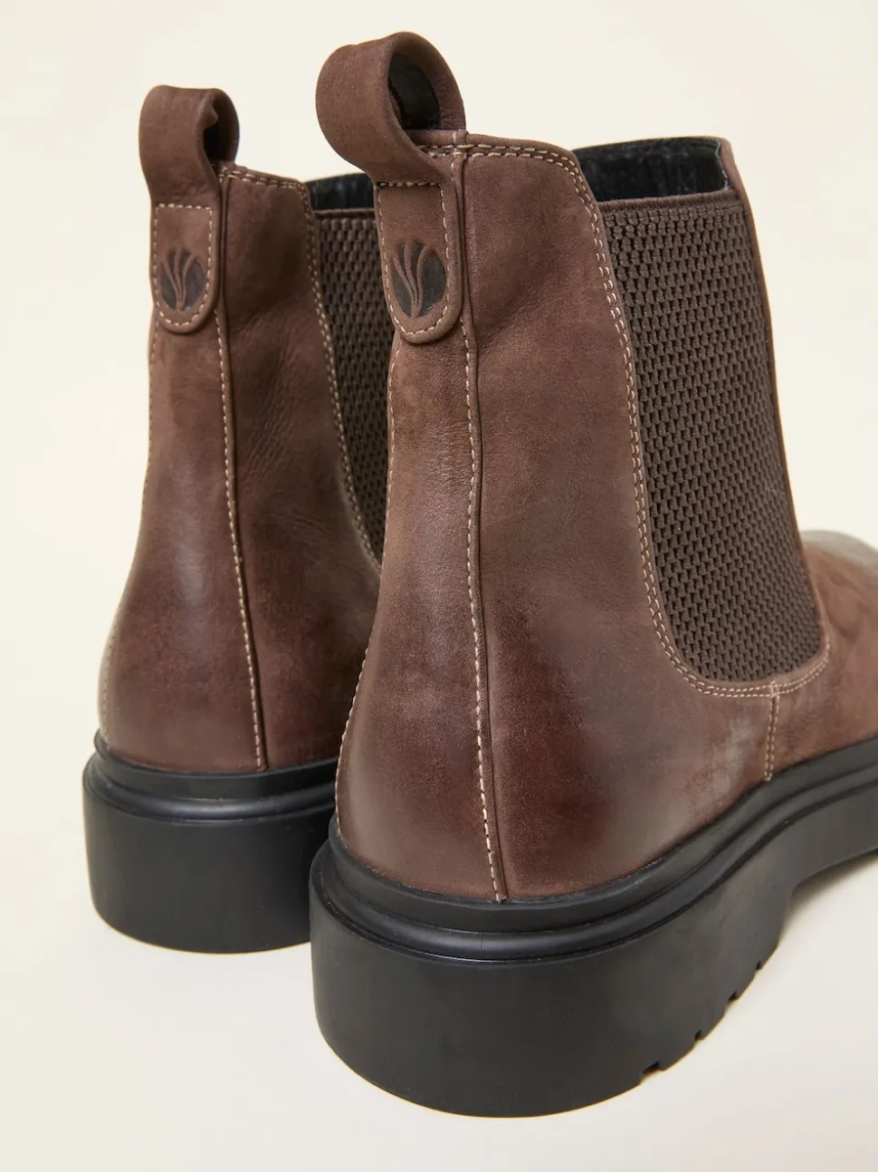 FatFace Chocolate Brown Men's Leather Chelsea Boot
