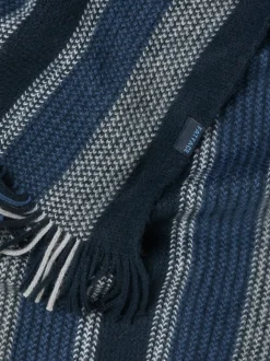 FatFace Chris Navy Textured Scarf