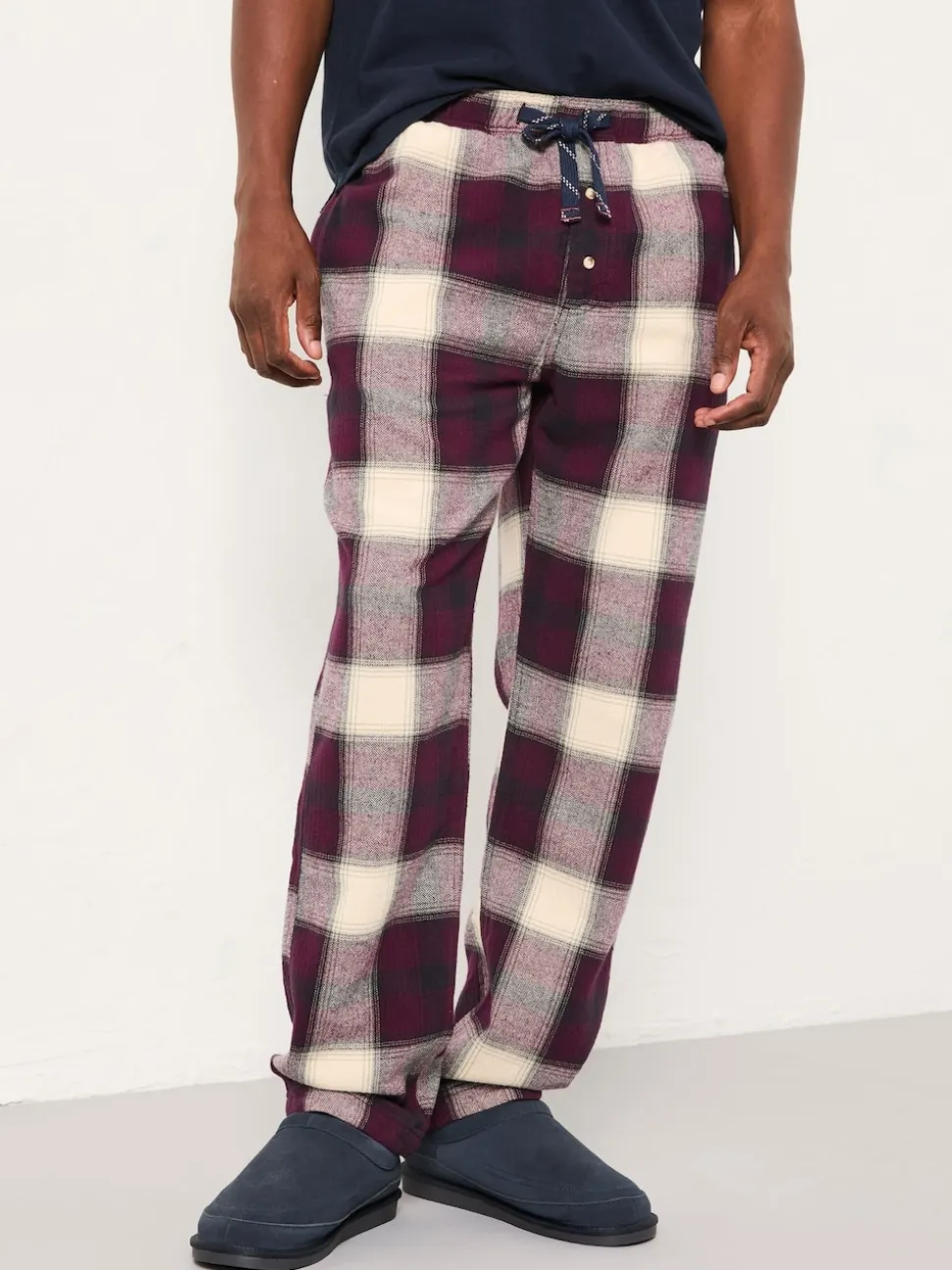 FatFace Connel Burgundy Red Check Pyjama Bottoms