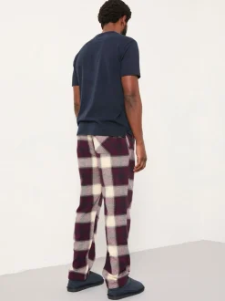 FatFace Connel Burgundy Red Check Pyjama Bottoms