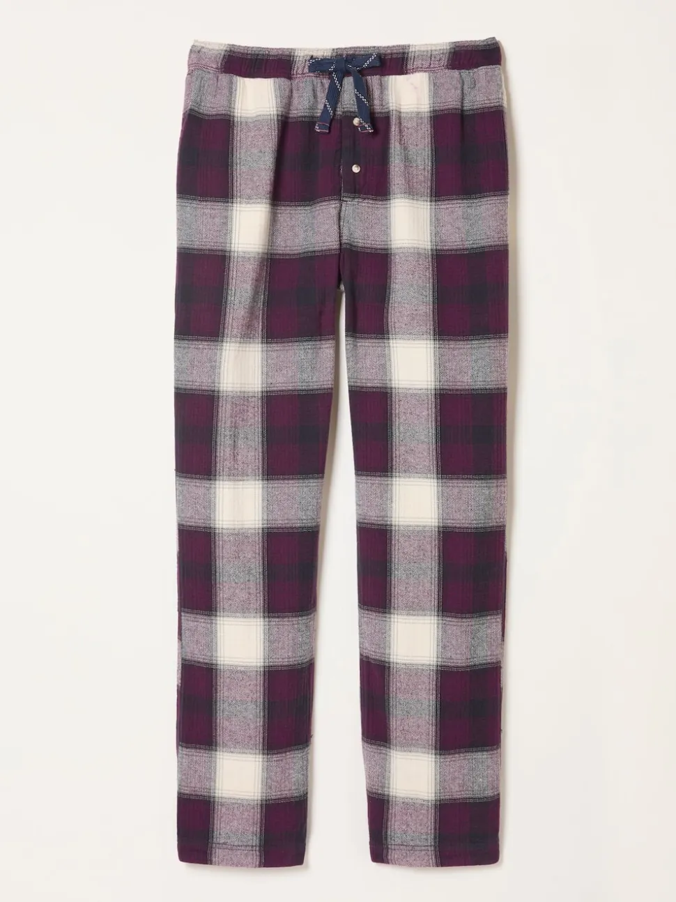 FatFace Connel Burgundy Red Check Pyjama Bottoms