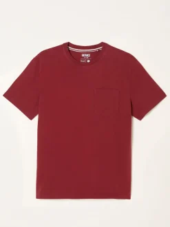 FatFace Cove Berry Red Pocket T-Shirt