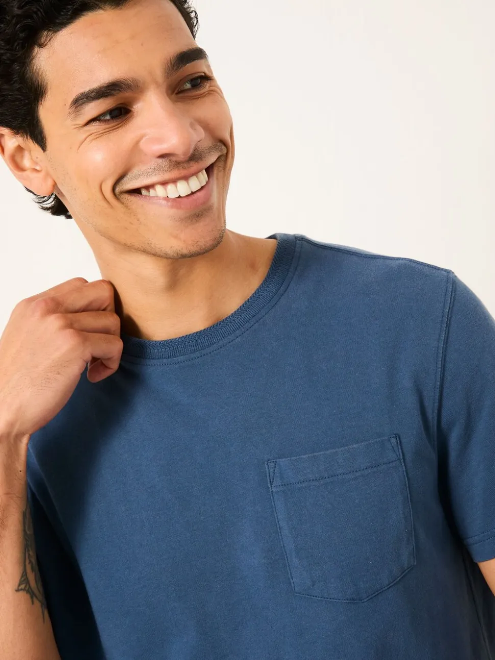 FatFace Cove French Navy Pocket T-Shirt