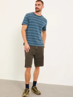 FatFace Dark Brown Stow Garment Dye Chino Shorts