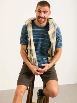 FatFace Dark Brown Stow Garment Dye Chino Shorts