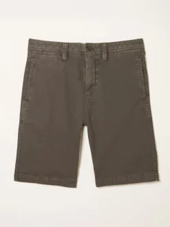 FatFace Dark Brown Stow Garment Dye Chino Shorts