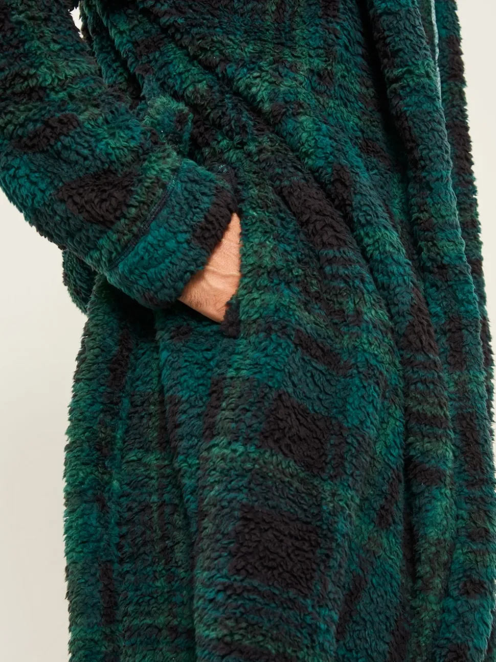 FatFace Dark Green Snuggle Check Robe