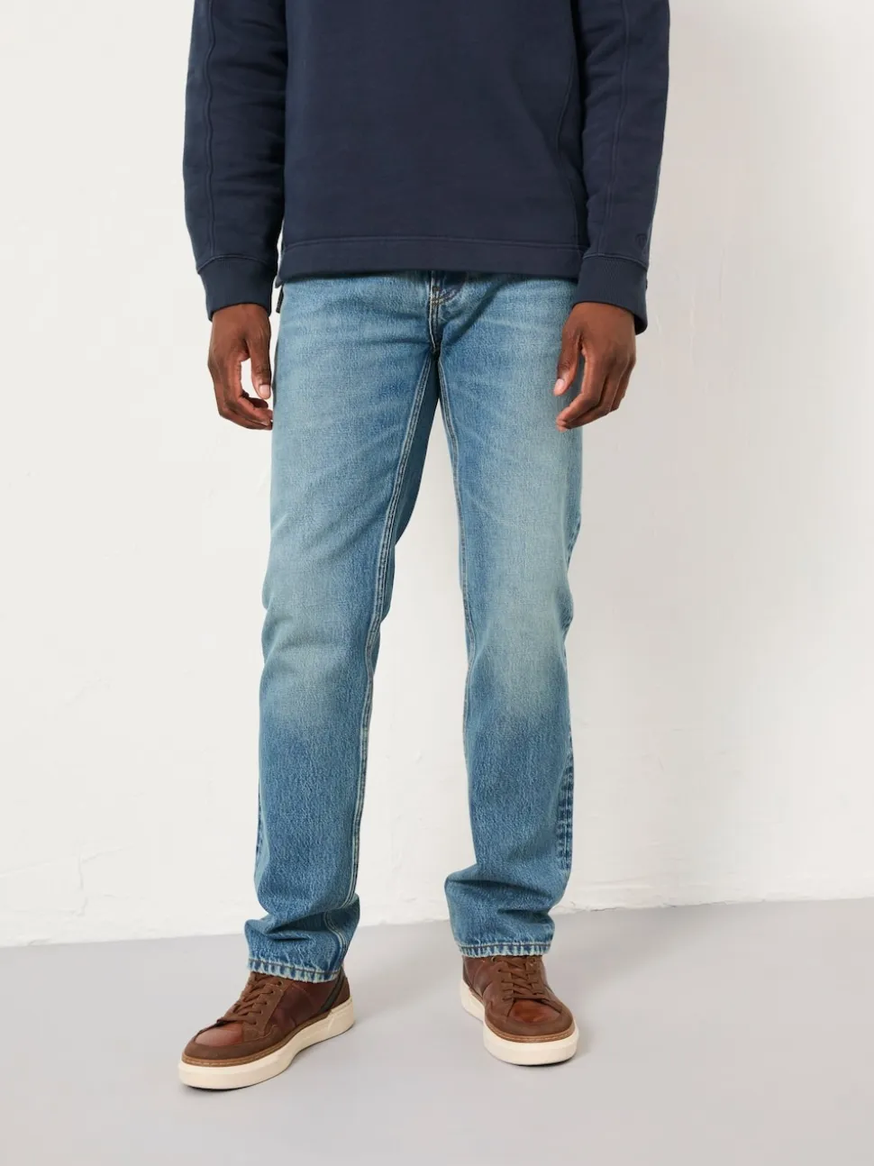 FatFace Denim Blue Tint Straight Fit Straight Fit Jeans