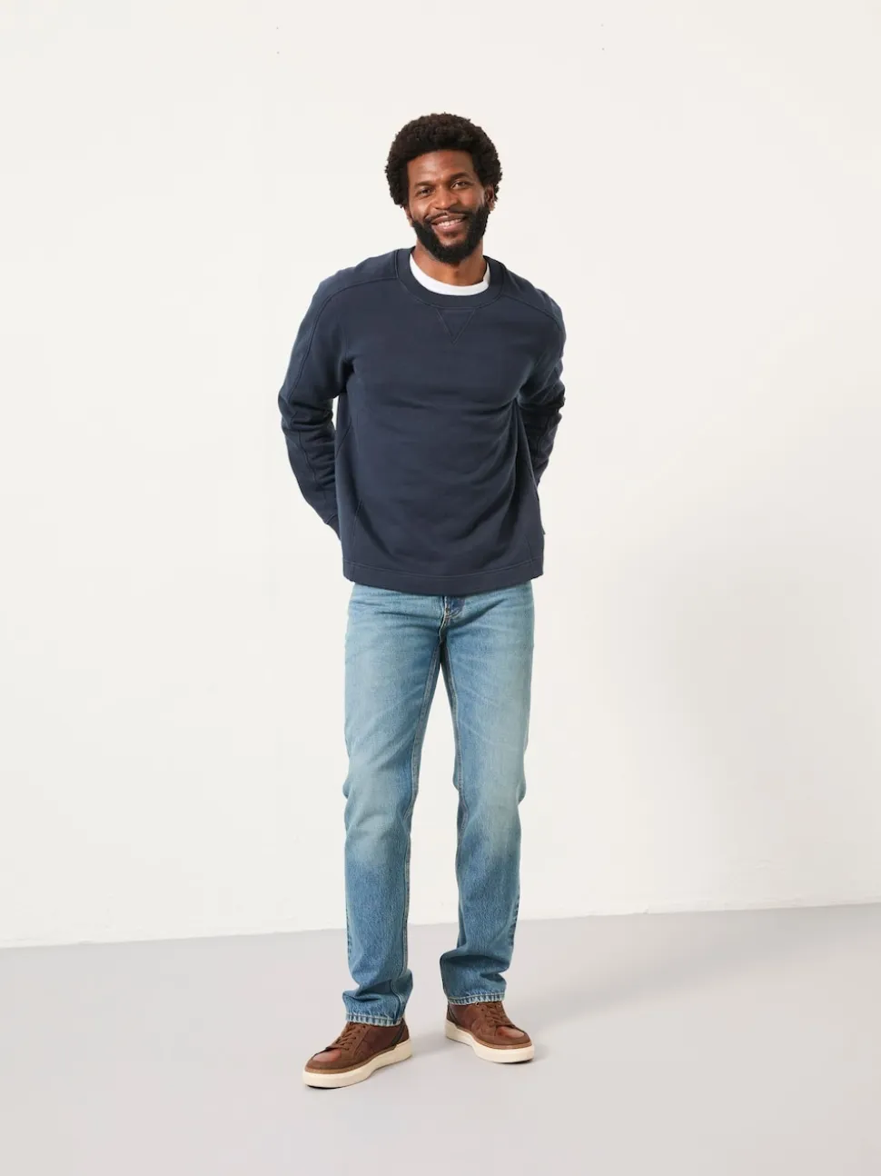 FatFace Denim Blue Tint Straight Fit Straight Fit Jeans